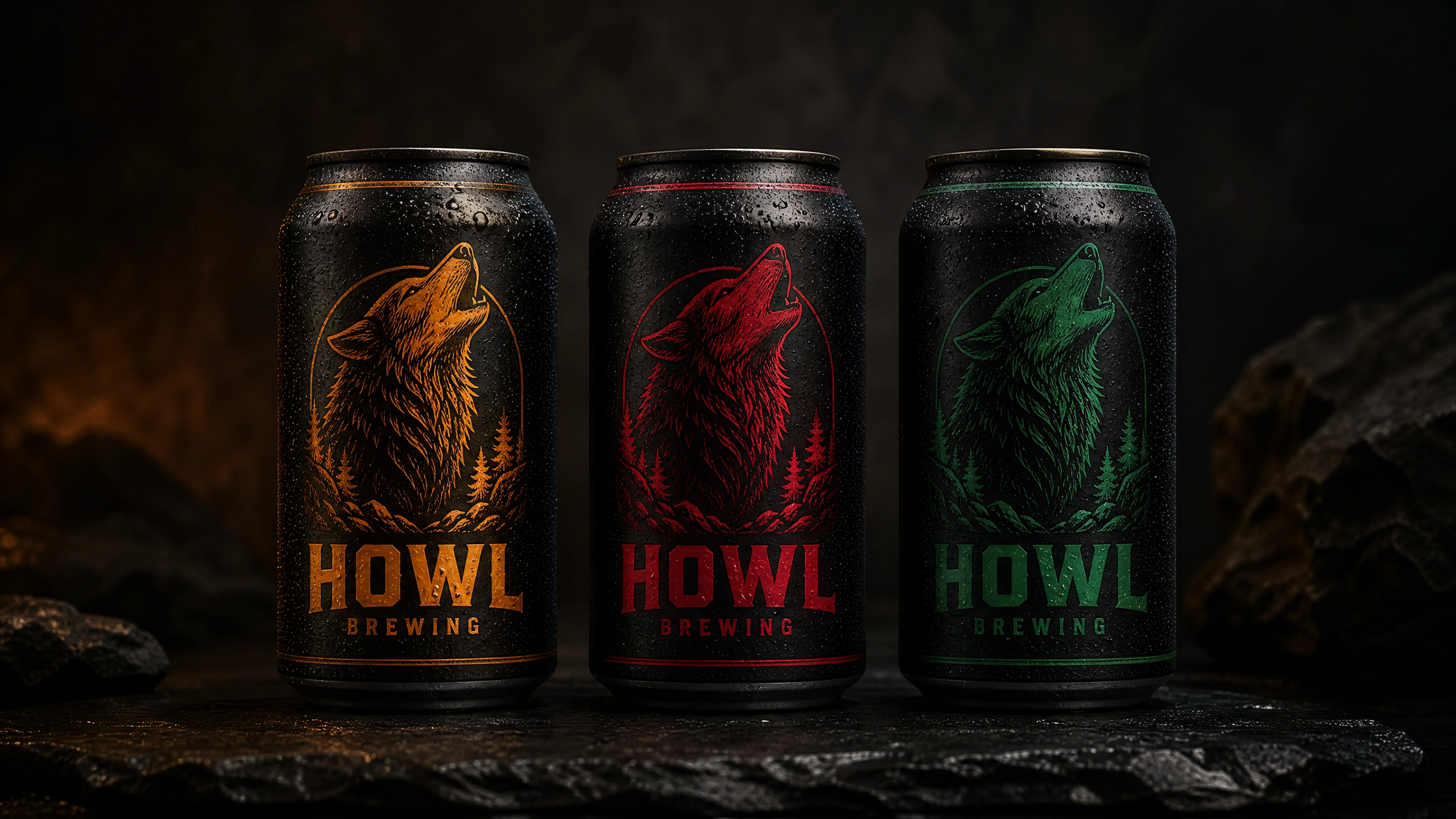 HOWL BREWING 定番3種 AMBER / CRIMSON / EMERALD