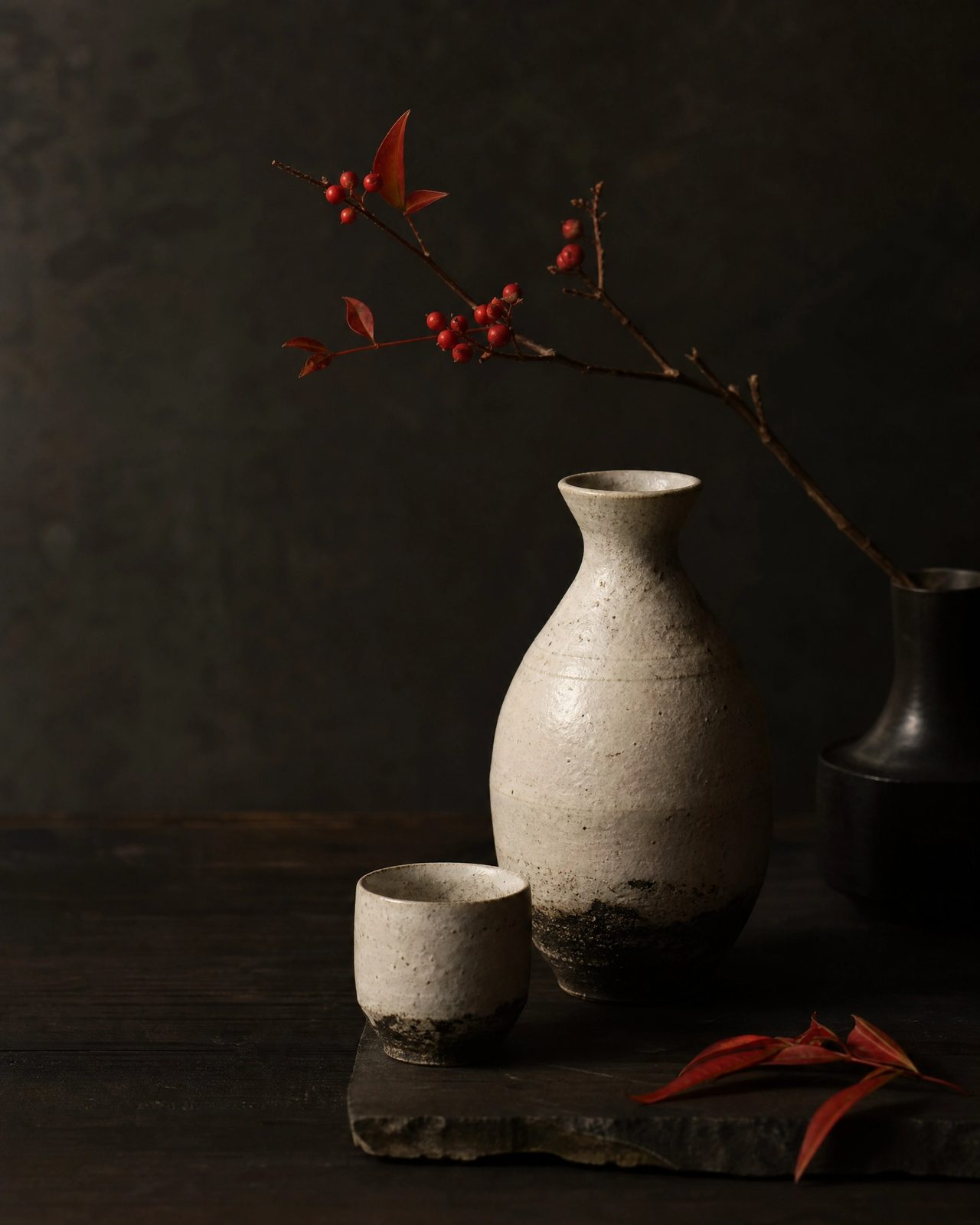 季節の酒器と日本酒